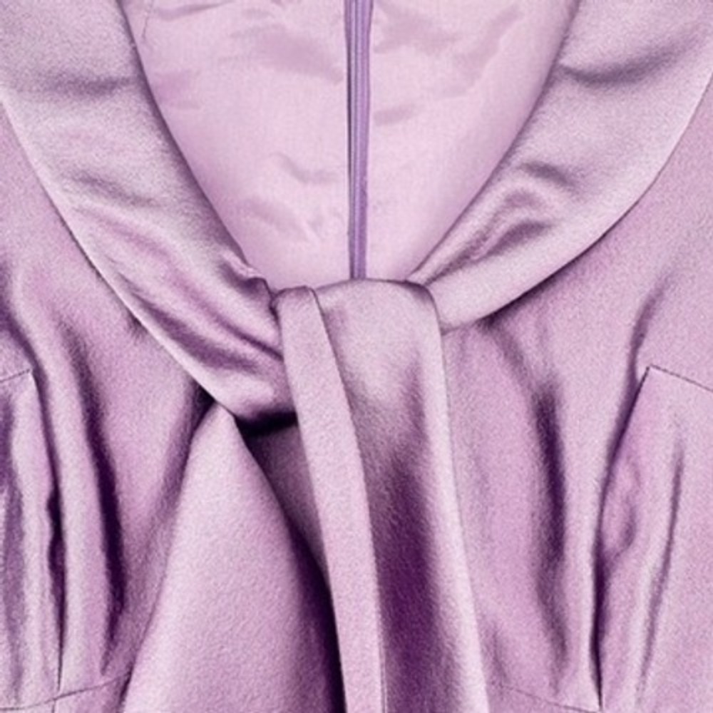 Kay Unger New York Wool Silk Bow Sheath Dress Purple Size 12 - Picture 5 of 11